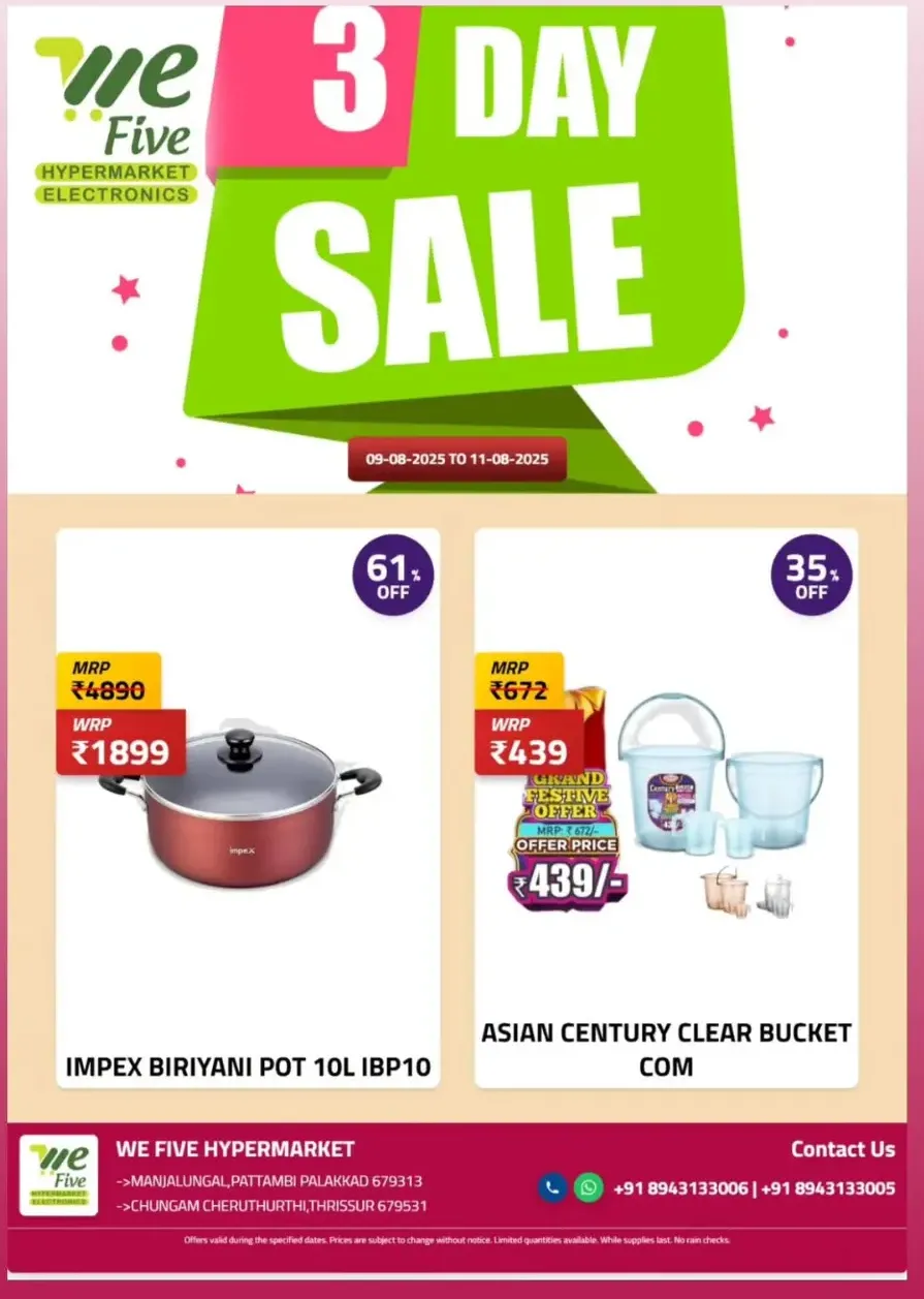 3 day sale In We Five Hypermarket undefined