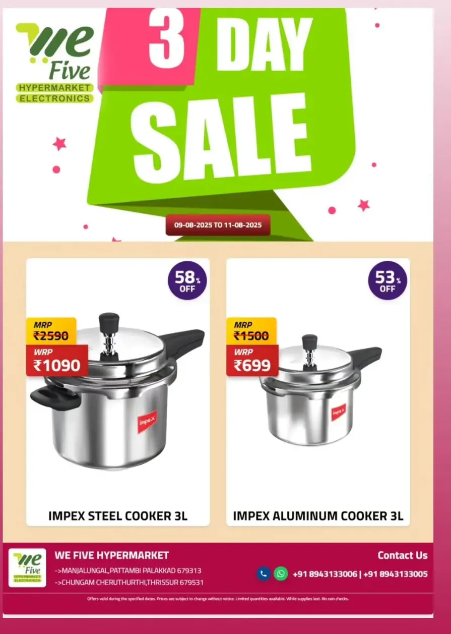 3 day sale In We Five Hypermarket undefined