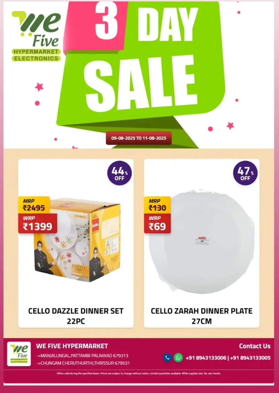 3 day sale In We Five Hypermarket undefined