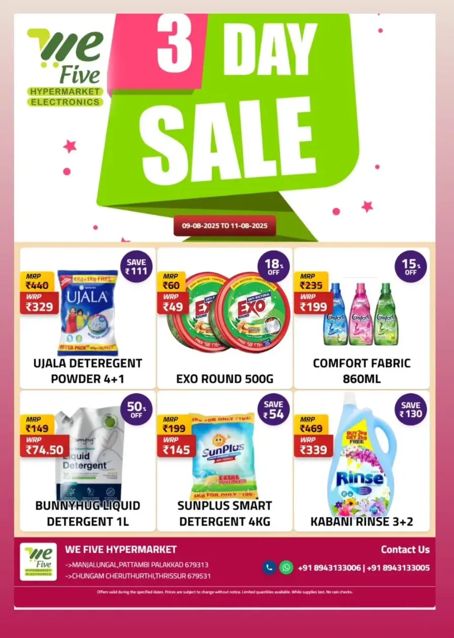 3 day sale In We Five Hypermarket undefined
