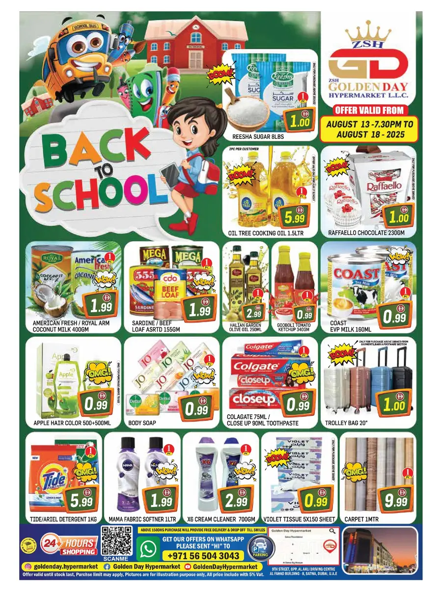 Top Back-to-School Deals In ZSH Golden Day Hypermarket Dubai