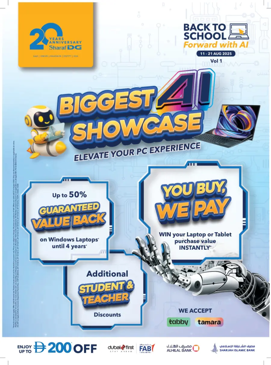 Back-to-School Promotion – Electronics & Gadgets In Sharaf DG Sharjah / Ajman