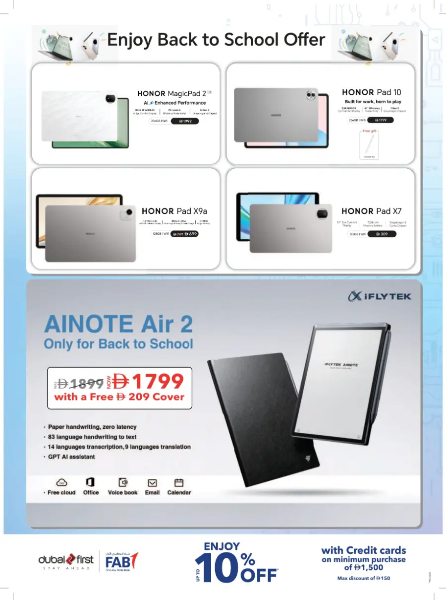 Back-to-School Promotion – Electronics & Gadgets In Sharaf DG Sharjah / Ajman