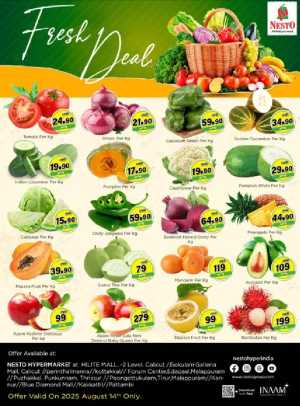 Fresh Deals In Nesto Hypermarket Calicut,Malappuram,Kannur,Thrissur,Palakkad