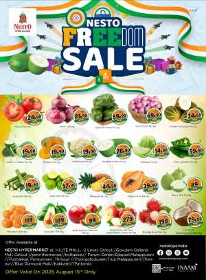 Freedom sale In Nesto Hypermarket Calicut,Malappuram,Kannur,Thrissur,Palakkad