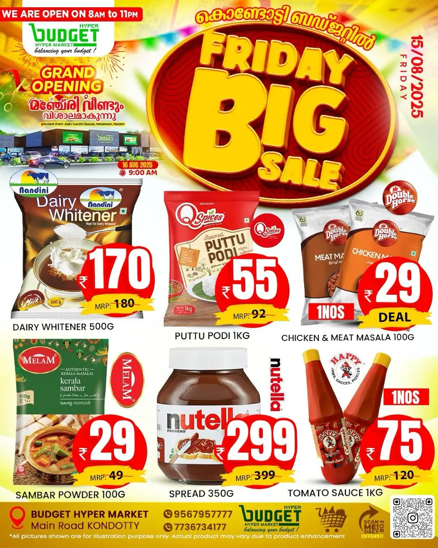 Friday Big Sale In Budget Hypermarket Malappuram