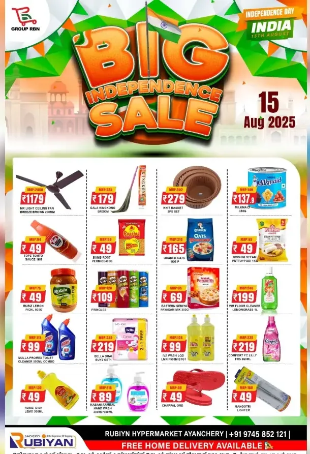 Big indipendence sale In Rubiyan Hypermarket Calicut