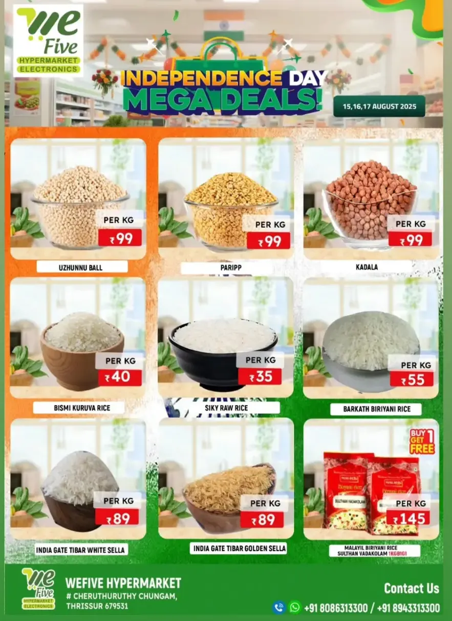 Indipendence day mega deal In We Five Hypermarket Thrissur