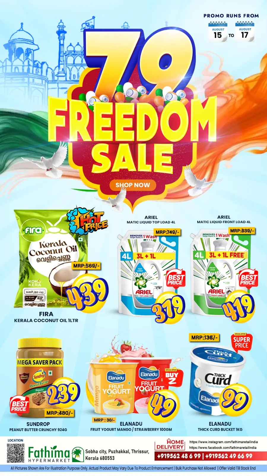 Freedom Mega Sale – Limited Time Offers In Fathima Hypermarket Thrissur