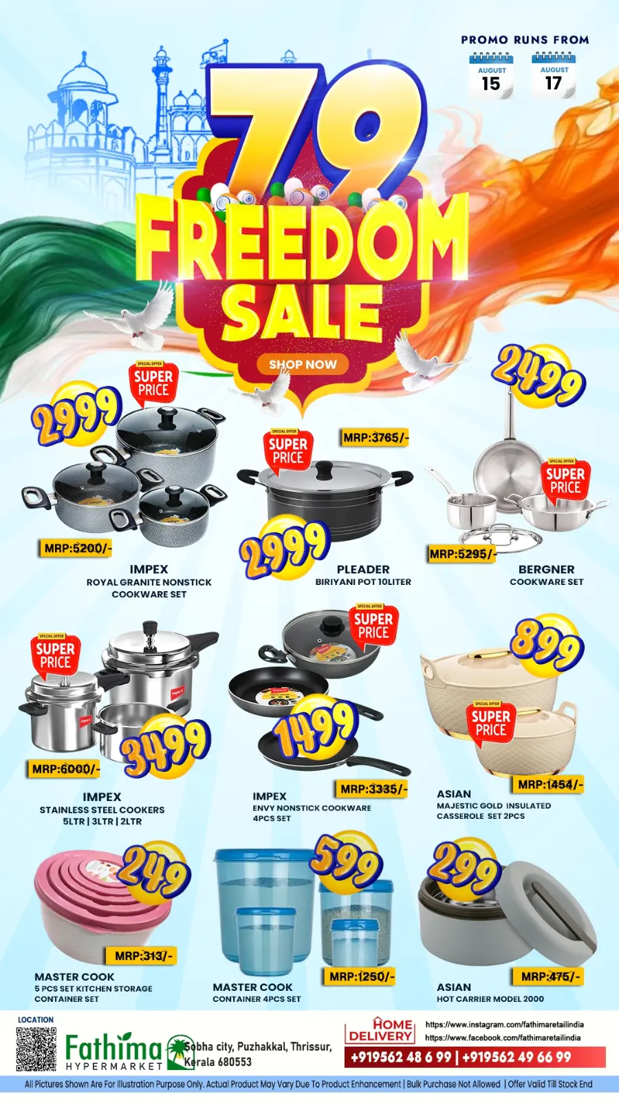 Freedom Mega Sale – Limited Time Offers In Fathima Hypermarket Thrissur