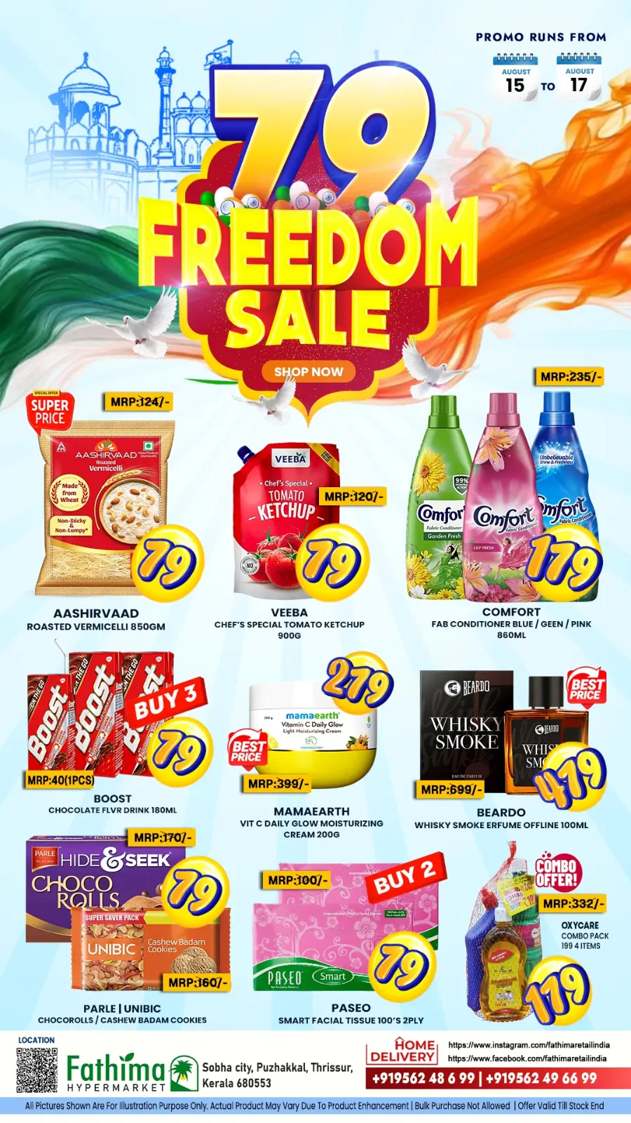 Freedom Mega Sale – Limited Time Offers In Fathima Hypermarket Thrissur
