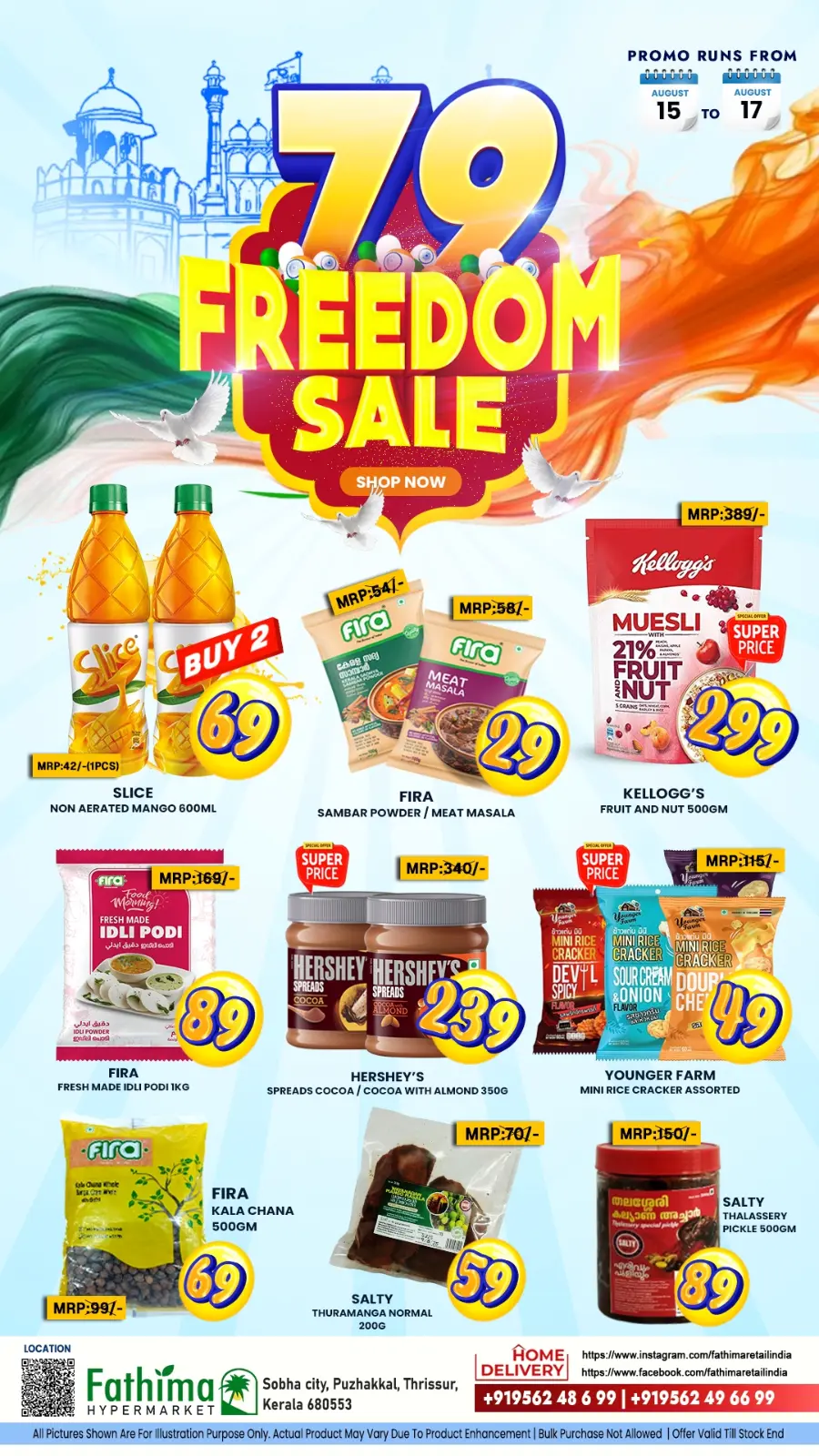 Freedom Mega Sale – Limited Time Offers In Fathima Hypermarket Thrissur