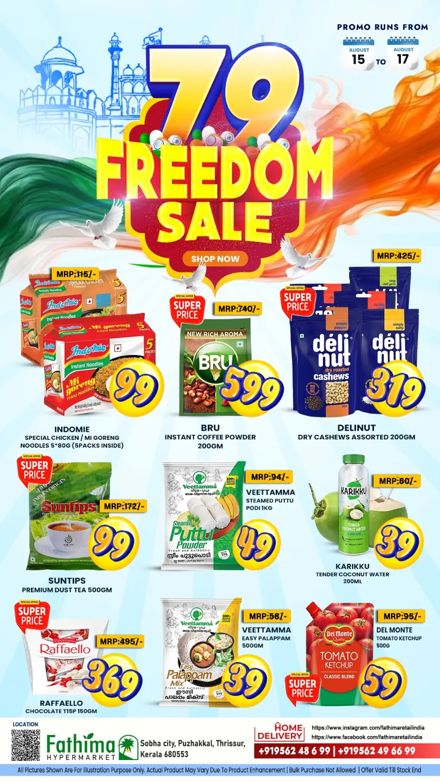 Freedom Mega Sale – Limited Time Offers In Fathima Hypermarket Thrissur