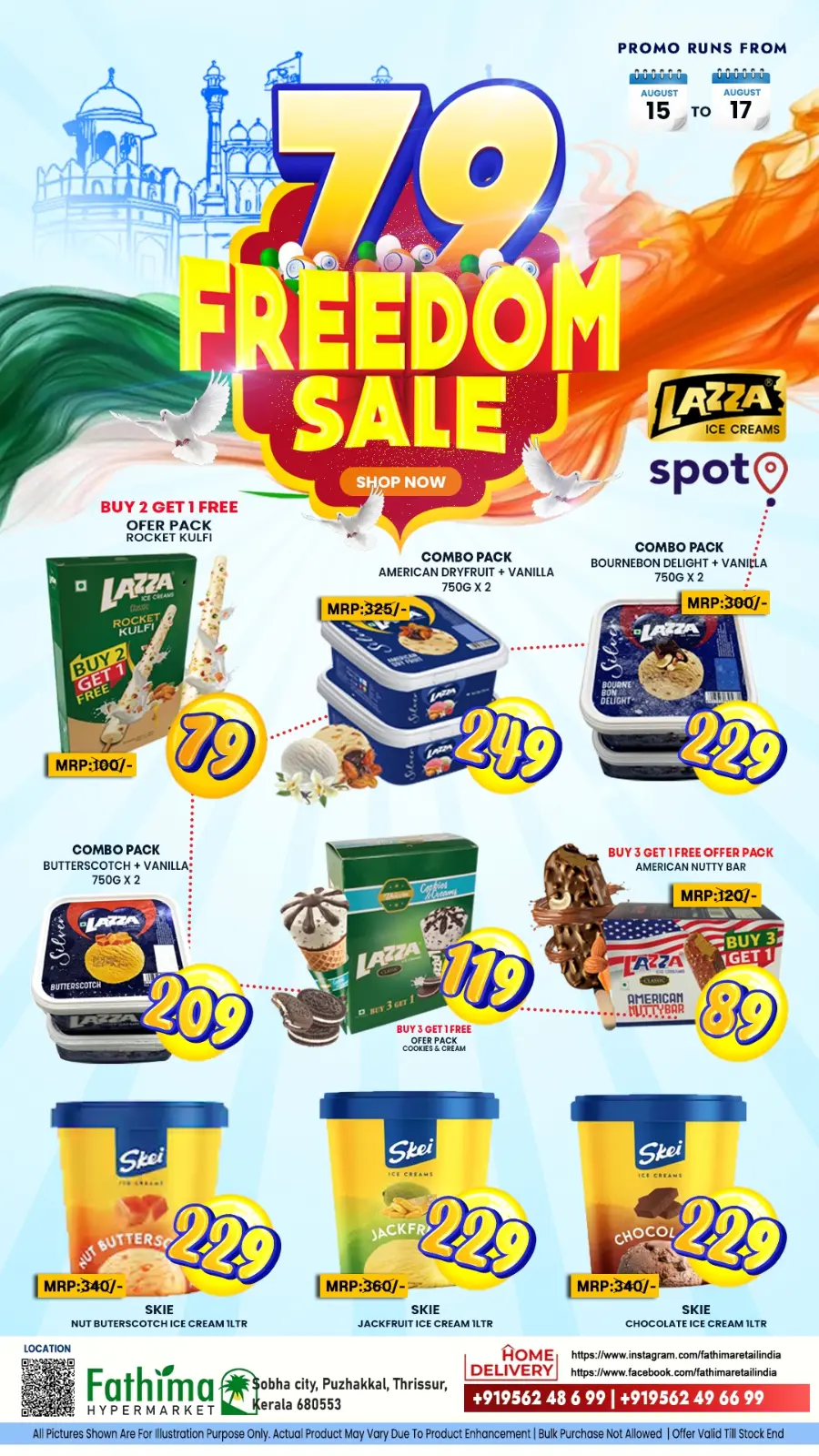 Freedom Mega Sale – Limited Time Offers In Fathima Hypermarket Thrissur