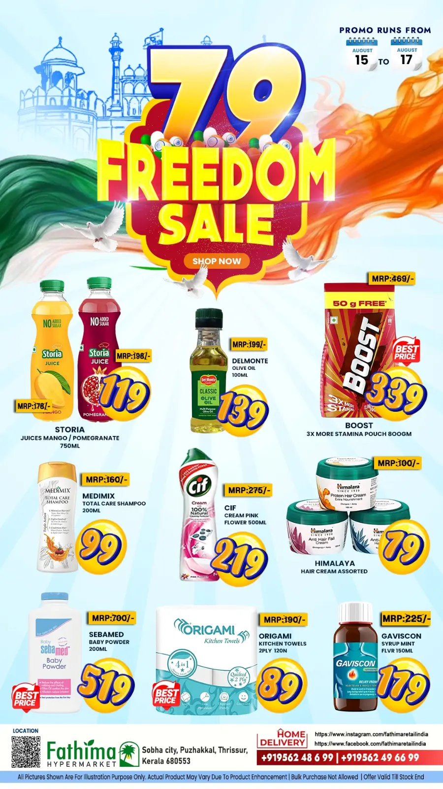 Freedom Mega Sale – Limited Time Offers In Fathima Hypermarket Thrissur