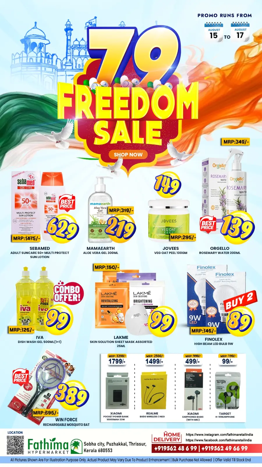 Freedom Mega Sale – Limited Time Offers In Fathima Hypermarket Thrissur