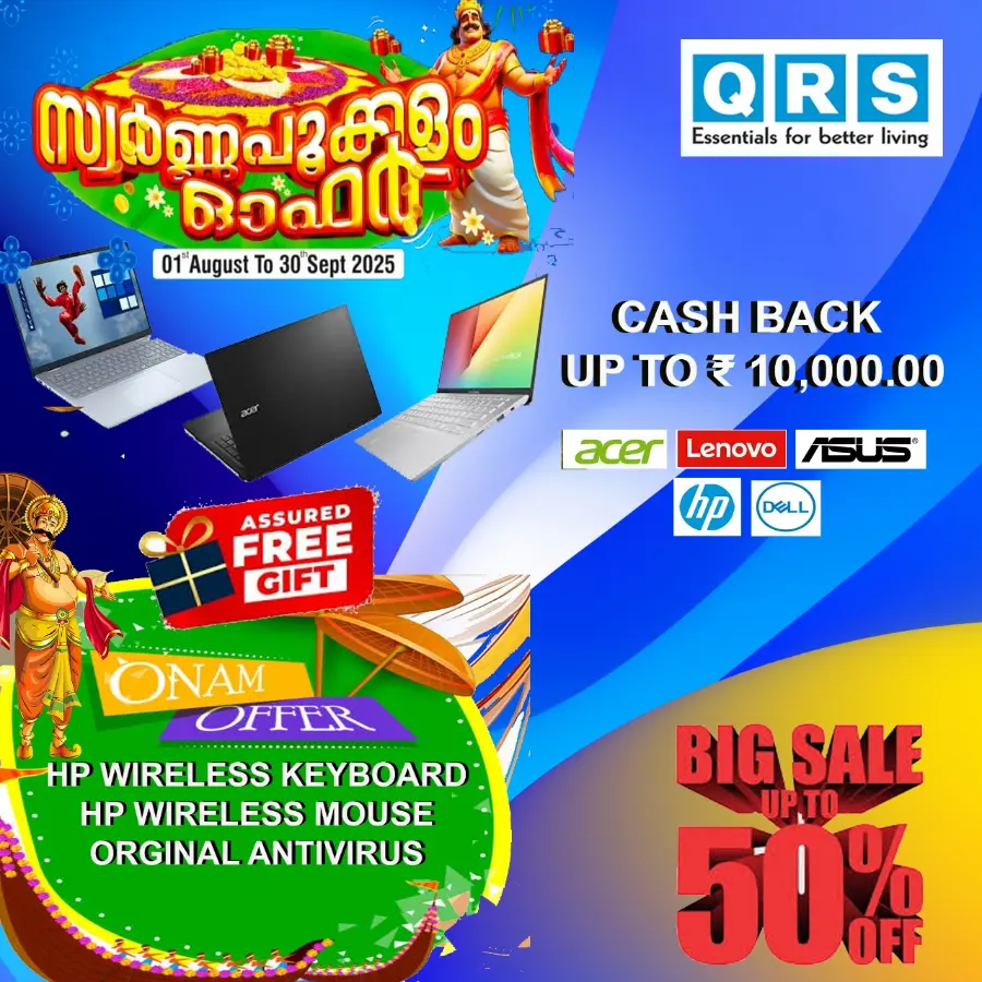 Big sale up to 50 % off In QRS Retail Alappuzha
