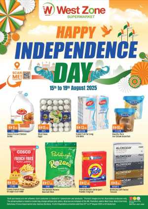Independence Day Mega Offer – Shop & Save In West Zone Supermarket Dubai,Abu Dhabi,Sharjah / Ajman