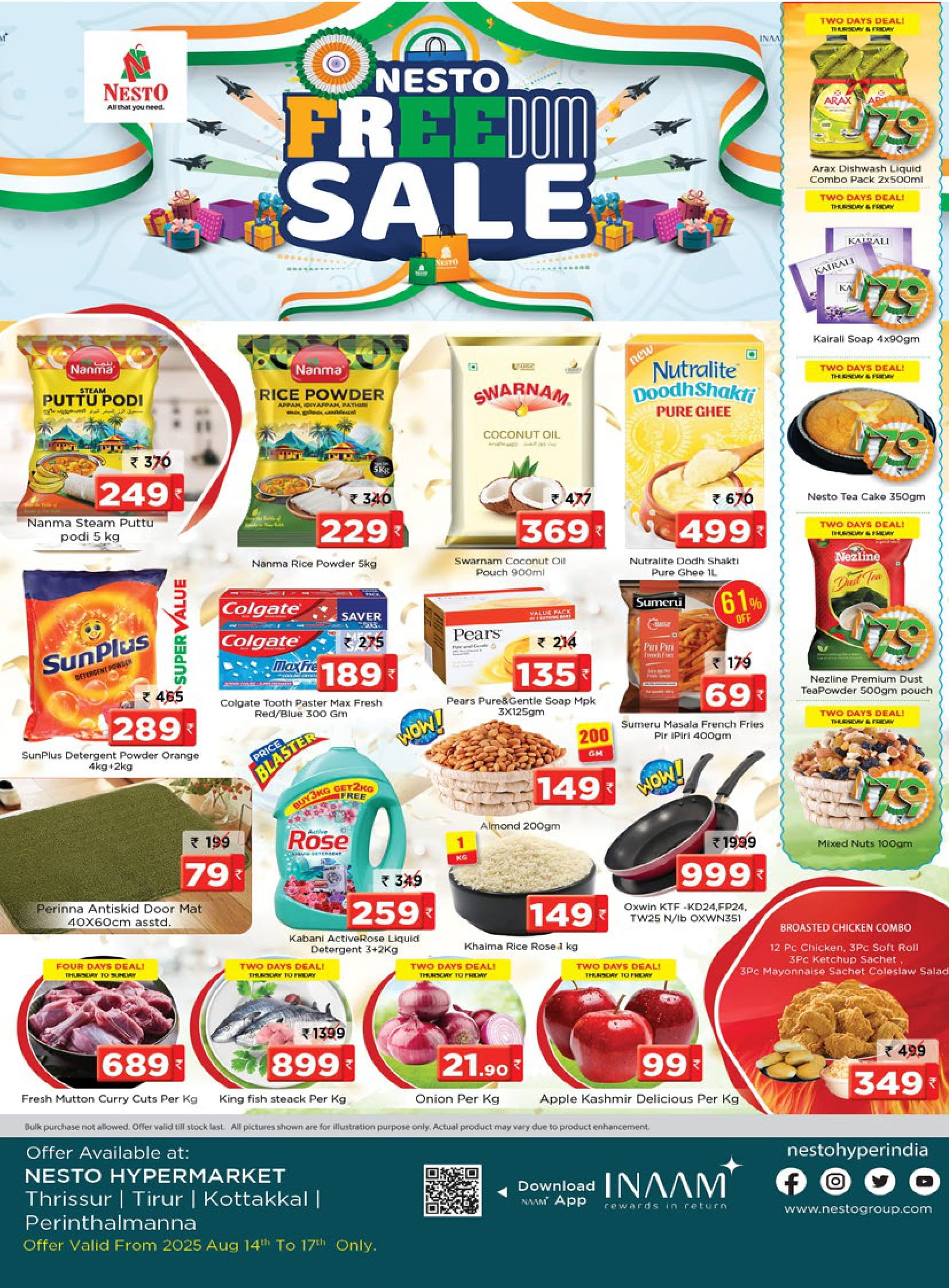 Freedom Sale – Lowest Price Deals In Nesto Hypermarket Malappuram