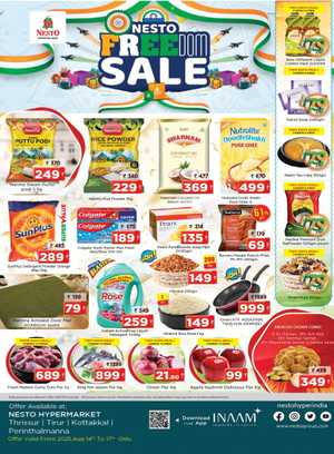 Freedom Sale – Lowest Price Deals In Nesto Hypermarket Malappuram