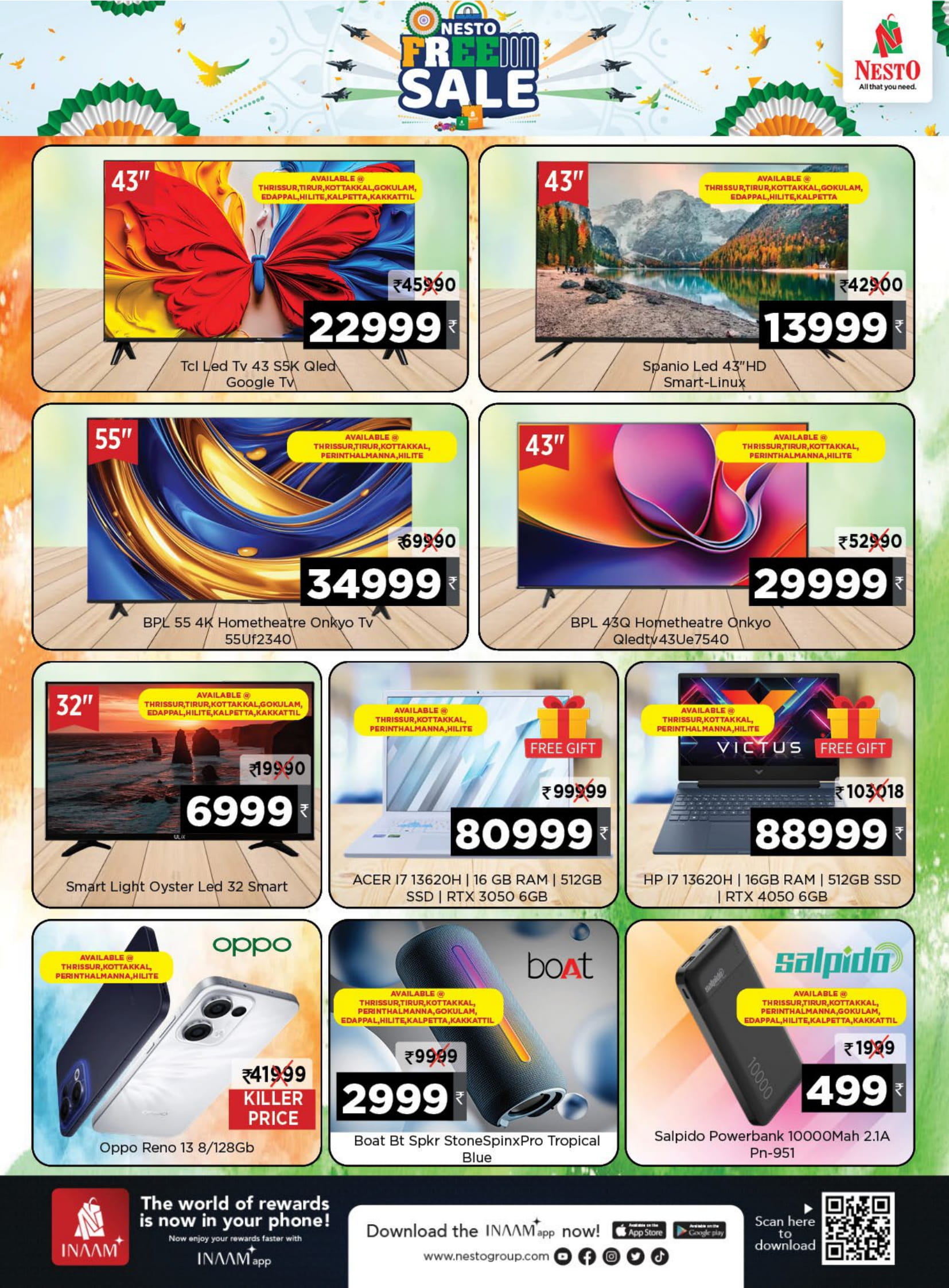 Freedom Sale – Lowest Price Deals In Nesto Hypermarket Malappuram