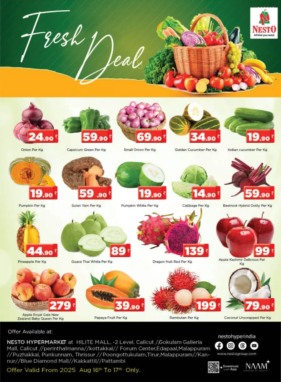 Fresh Deals In Nesto Hypermarket Malappuram