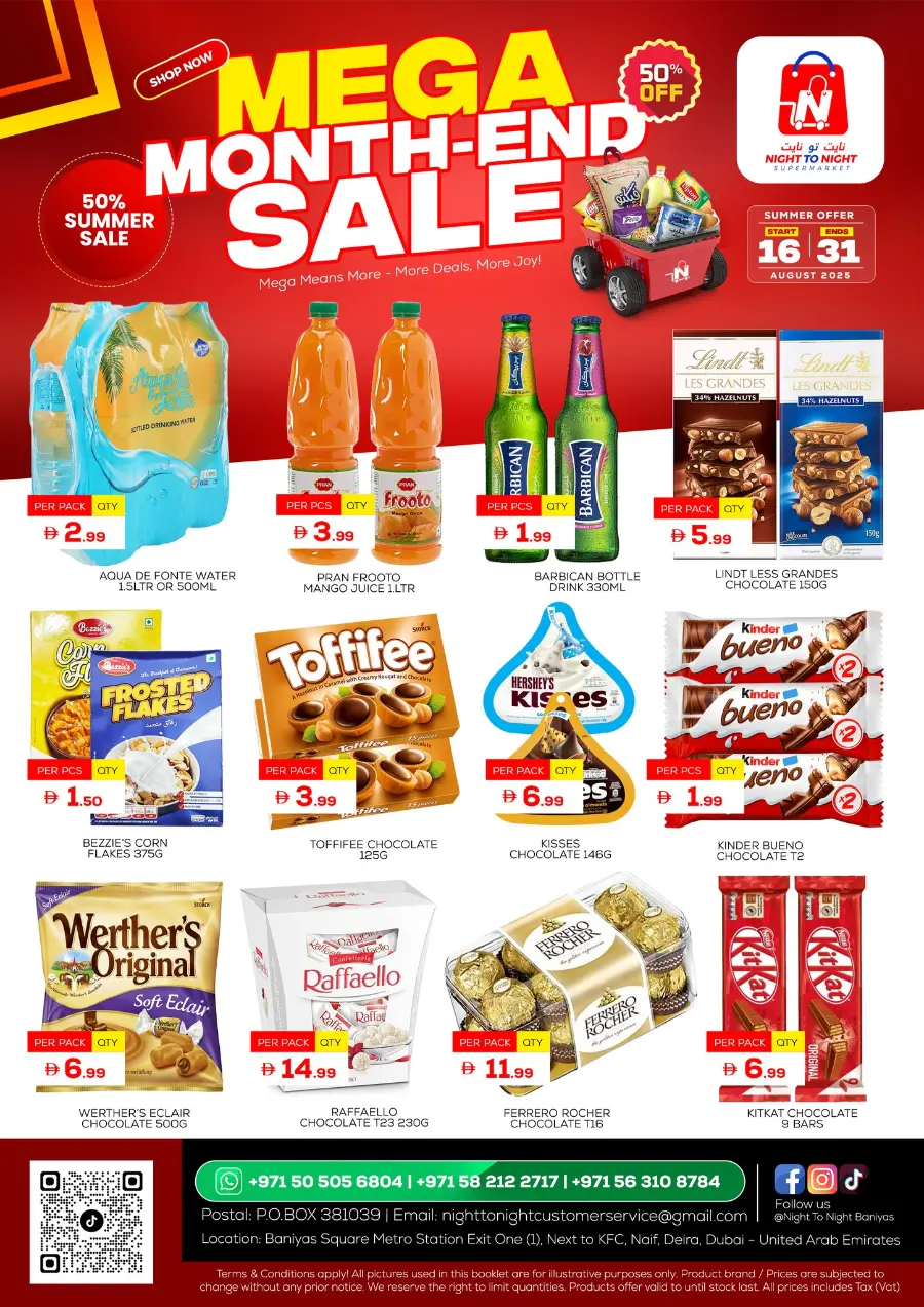 Mega Month-End Sale In Night to Night Dubai