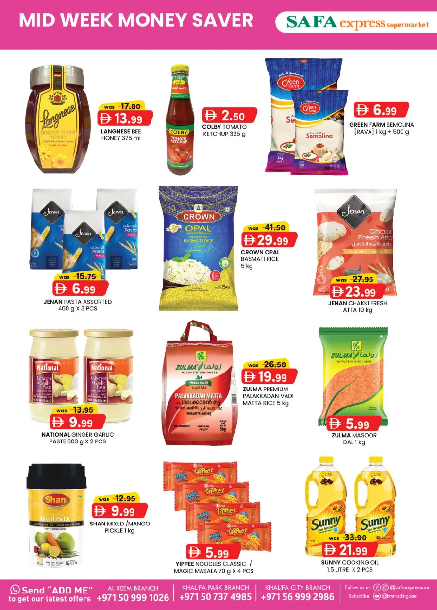 Mid Week Money Saver In SAFA Express Supermarket Abu Dhabi