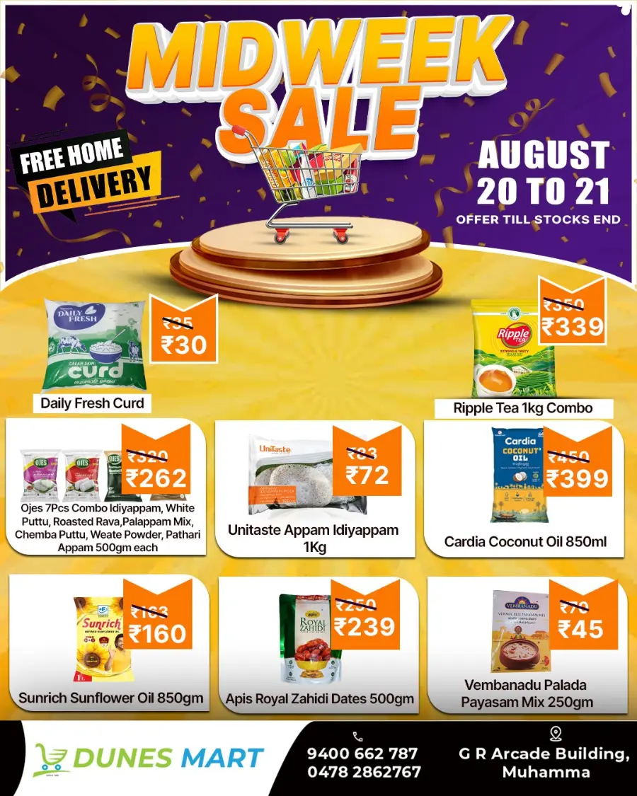 Midweek sale In Dunes Mart Alappuzha