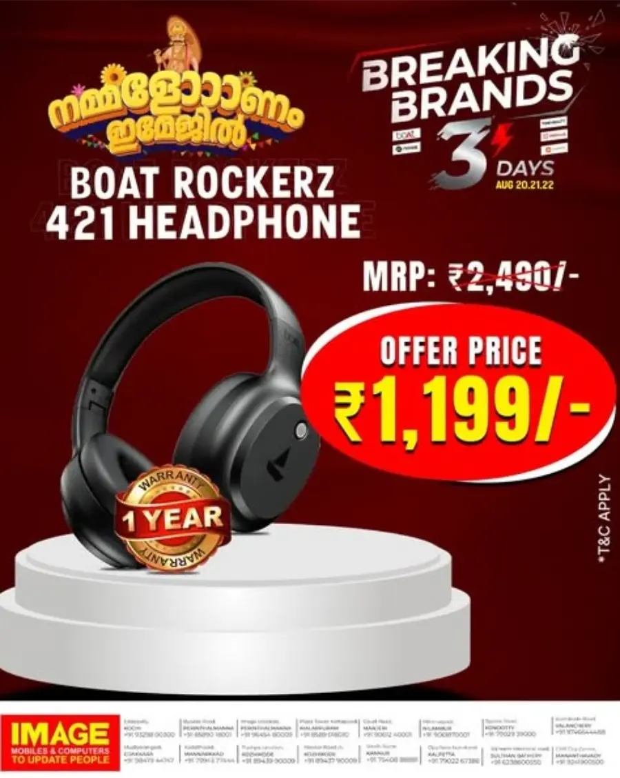 Breaking Brands – 3 Days Mega Deals In Image Mobiles & Computers Malappuram