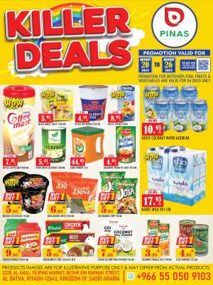 Killer Deals In Pinas Supermarket Riyadh