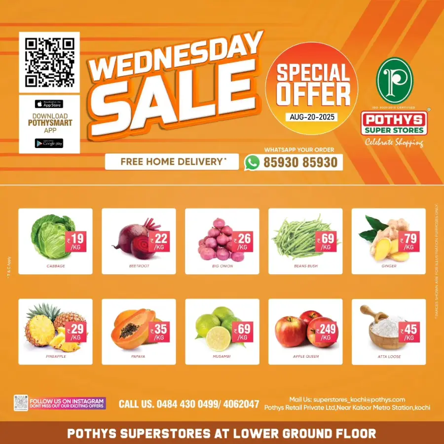 Wednesday Offer In Pothys Superstores Ernakulam