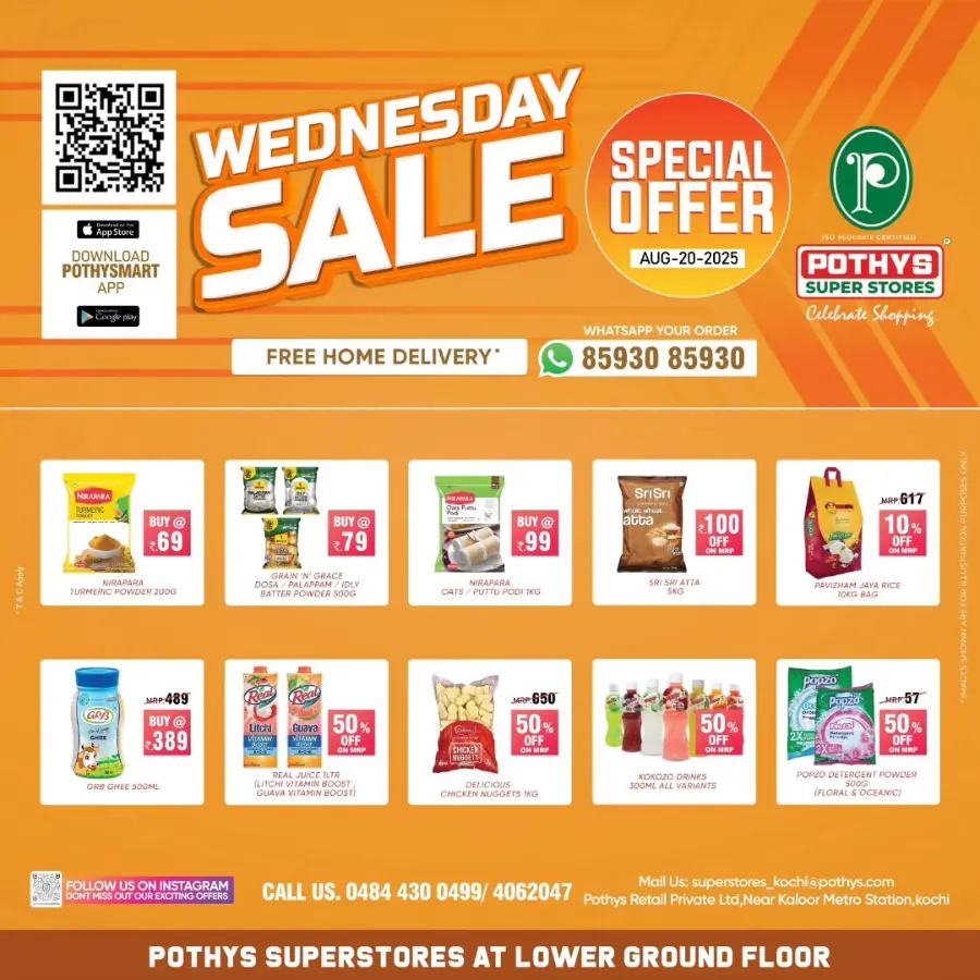 Wednesday Offer In Pothys Superstores Ernakulam