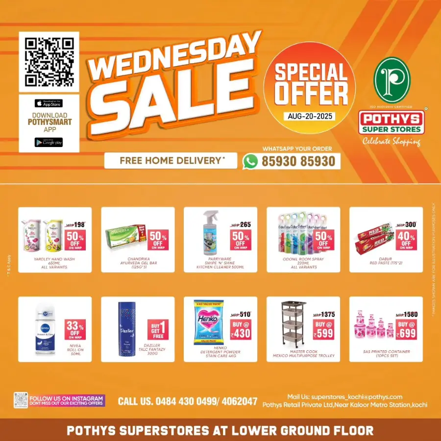 Wednesday Offer In Pothys Superstores Ernakulam