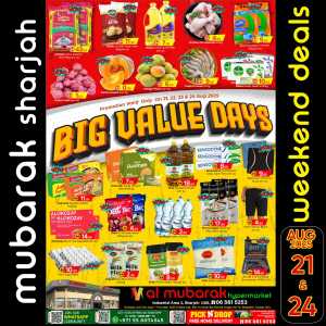 Big value days In Mubarak Hypermarket Sharjah / Ajman
