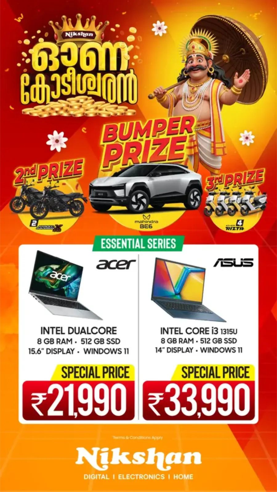 Onam Offers – Special Festive Deals In Nikshan Electronics Calicut