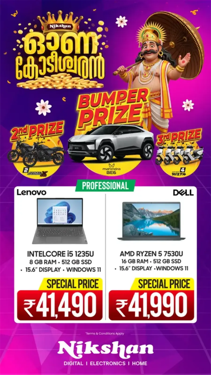 Onam Offers – Special Festive Deals In Nikshan Electronics Calicut