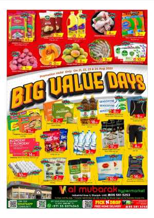 Big Value Days In Mubarak Hypermarket Sharjah / Ajman