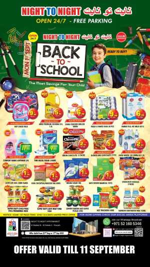 Back to School Offers – Best Deals Inside In Night to Night Sharjah / Ajman