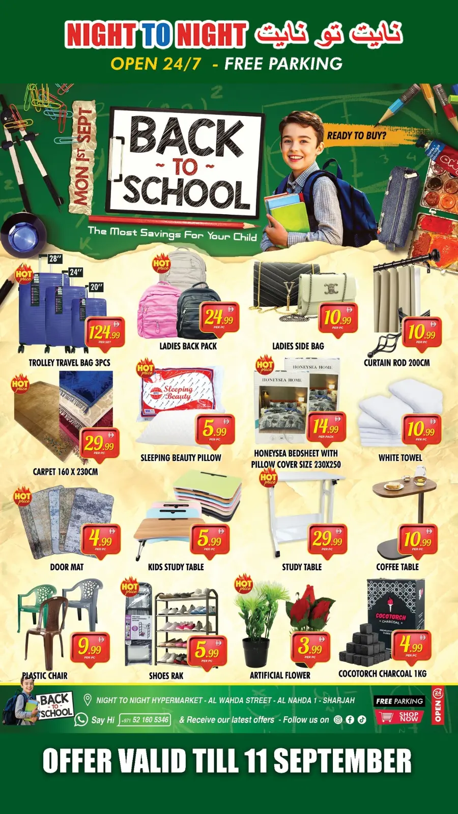 Back to School Offers – Best Deals Inside In Night to Night Sharjah / Ajman
