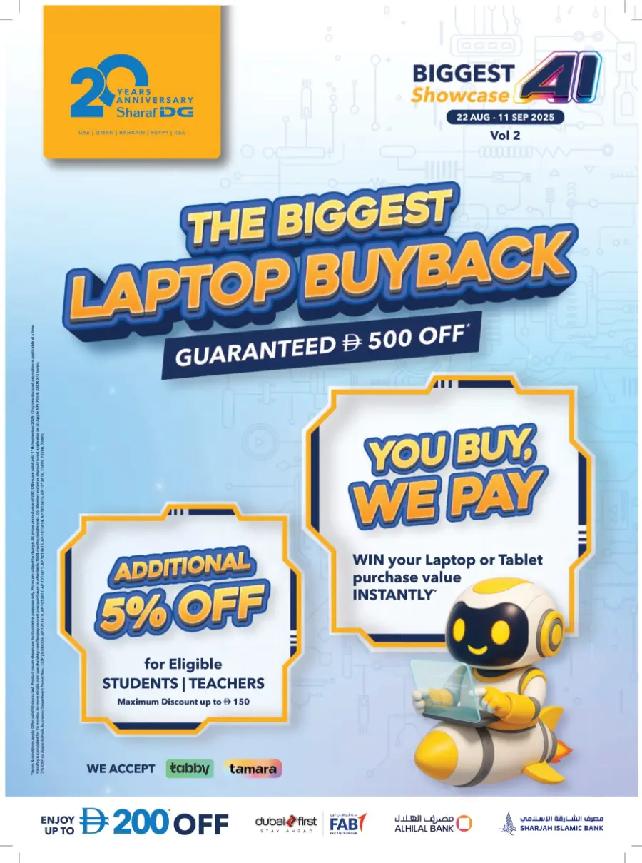 Laptop Buyback Offer – Guaranteed AED 500 OFF In Sharaf DG Abu Dhabi