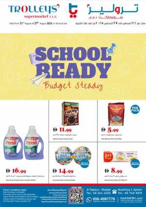 Back to School Sale – Limited-Time Offers In Trolleys Supermarket Dubai,Sharjah / Ajman