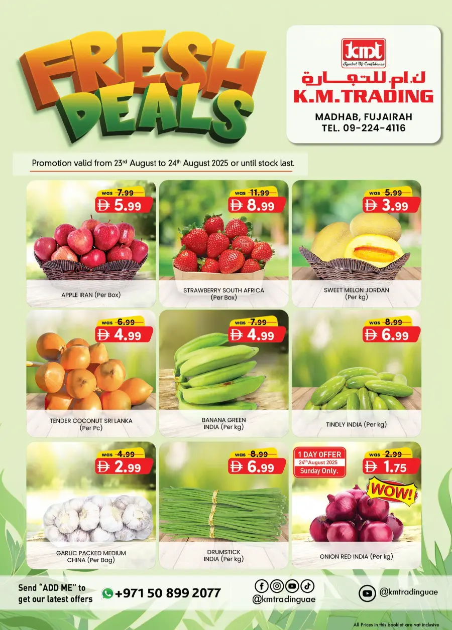 Fresh Deal In K.M Trading Fujairah