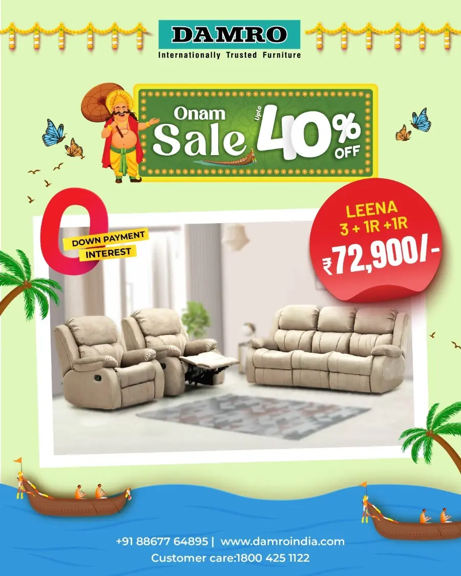 Onam Offer - Save Up to 50% In Damro Furniture Malappuram