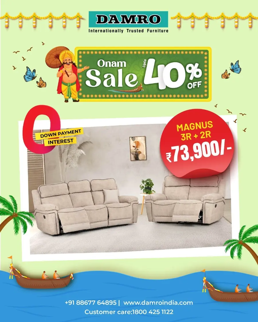 Onam Offer - Save Up to 50% In Damro Furniture Malappuram