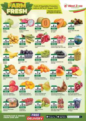 Farm Fresh Deals In West Zone Supermarket Dubai,Abu Dhabi,Sharjah / Ajman