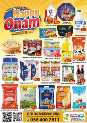 Happy onam In Home Fresh Abu Dhabi