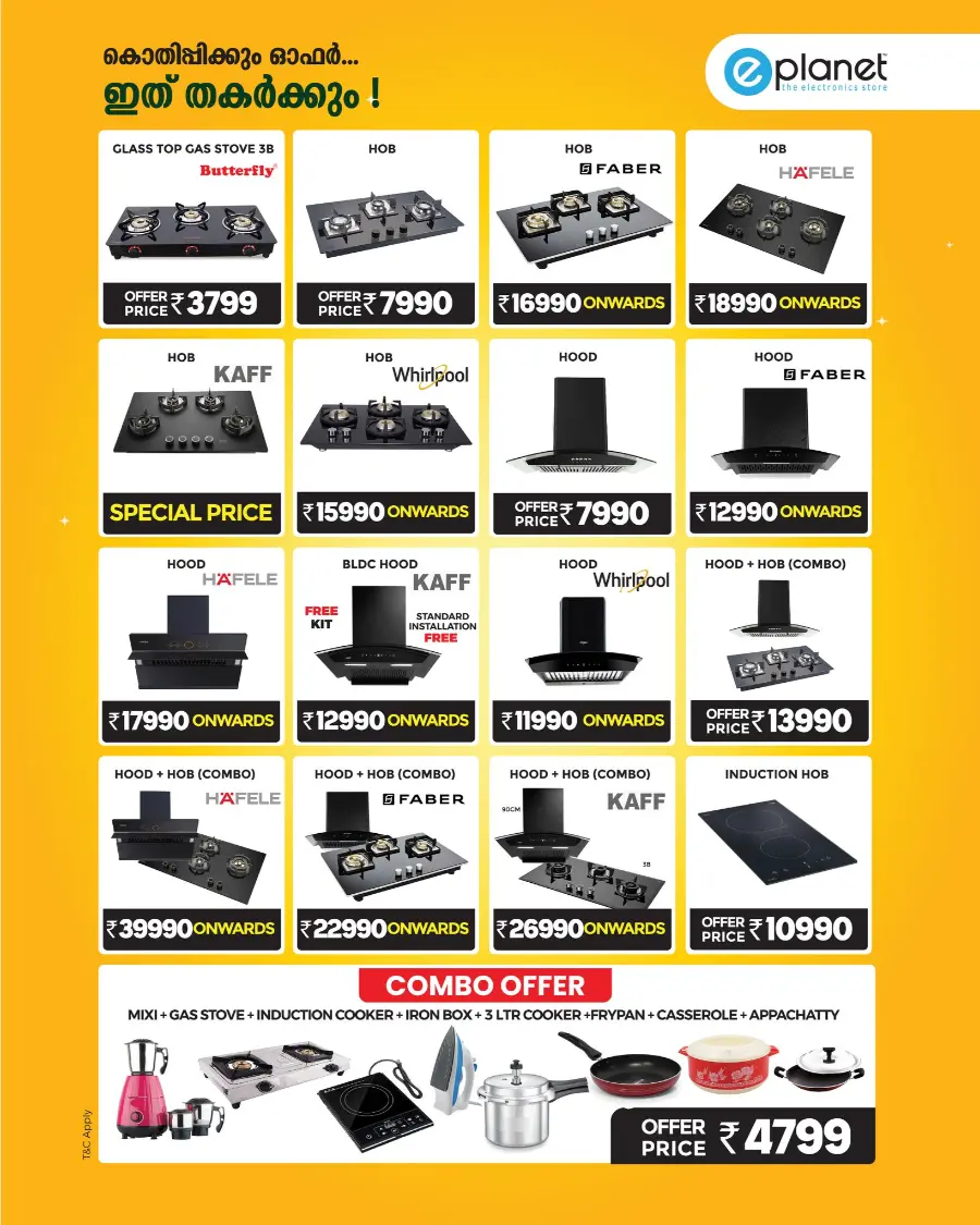 Onam Offers – Up to 75% OFF on Cookware & Kitchen Appliances In E Planet Wayanad