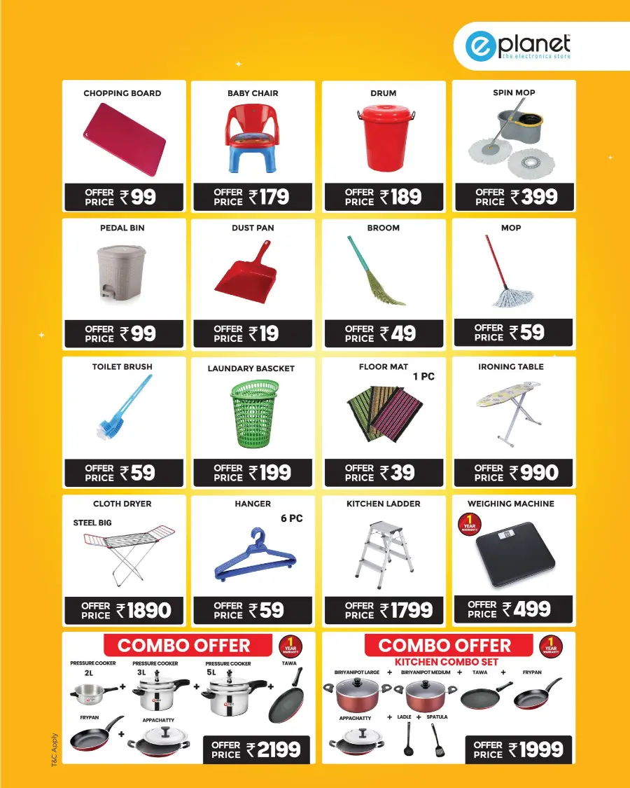 Onam Offers – Up to 75% OFF on Cookware & Kitchen Appliances In E Planet Wayanad