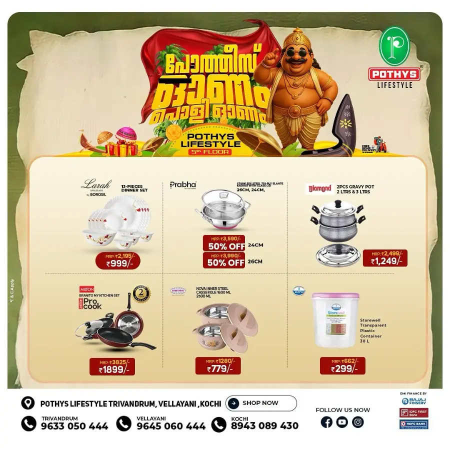 Onam offer In Pothys Superstores Trivandrum
